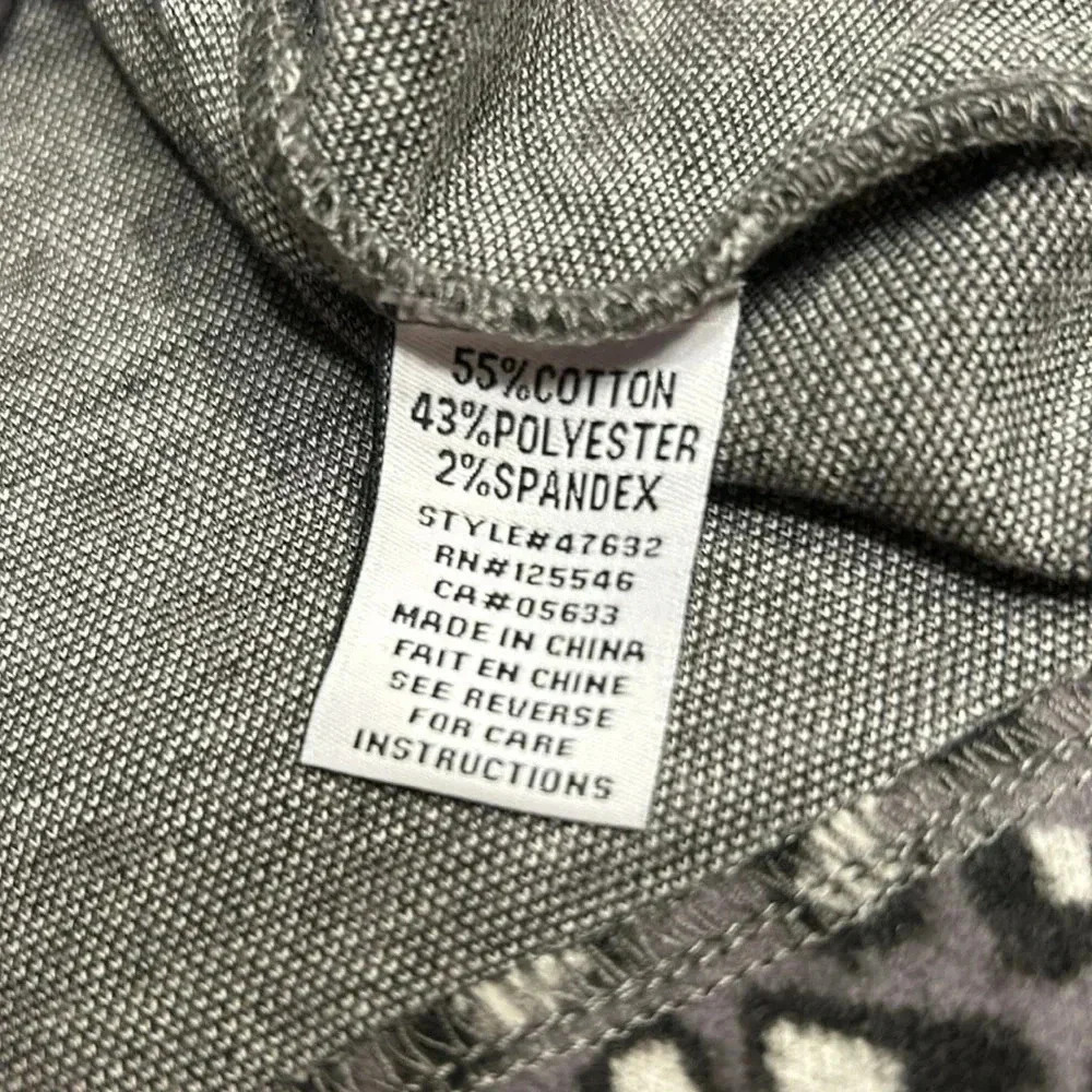 Habitat  NWT shacket,jacket,women M. Grey animal print,,PTP 21”, wide at waist - Picture 13 of 14